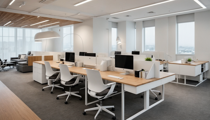 diseño oficina comercial reforma arquitectura spaxora